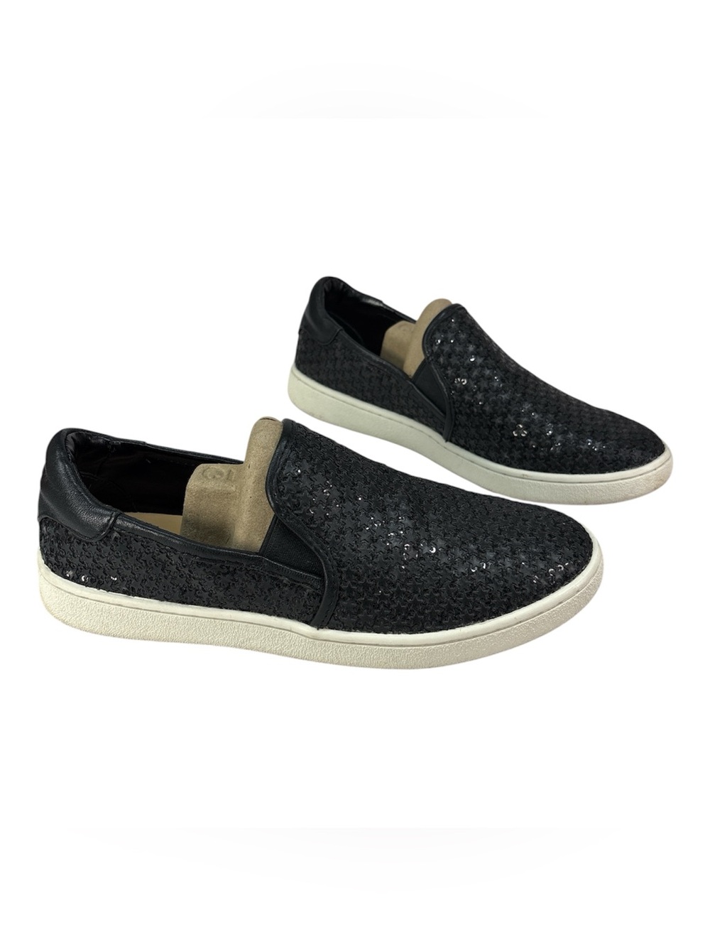 UGG Women's Black Star Sequin Slip On Sneakers Shoes Size 8.5 Casual Shoes - Picture 2 of 7